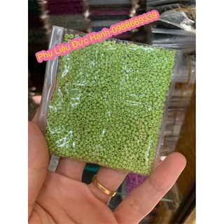 (gói 100g) Hạt cườm tấm đục các màu