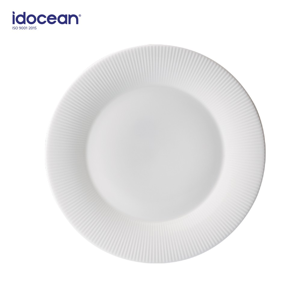 Dĩa Sứ 21cm Màu Trắng LOVERAMICS (Salad Plate) - Bộ Sưu Tập Flute