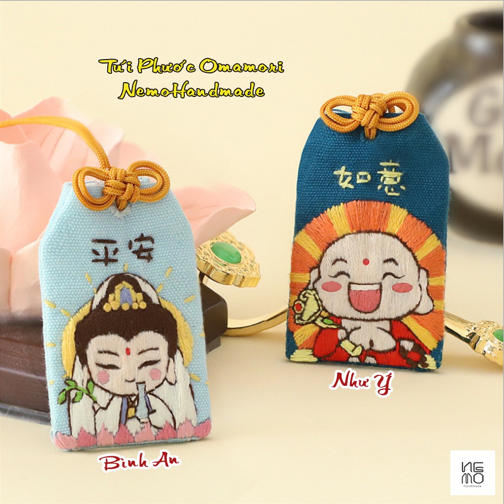 BỘ KIT/DIY TỰ LÀM TÚI PHƯỚC OMAMORI BÁT TIÊN TỀ TỰU NEMO HANDMADE - BKOM8T