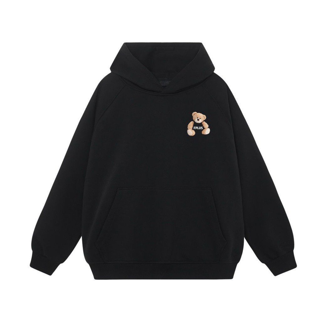 Áo hoodie unisex chất liệu nỉ dày dặn mềm mịn in hình gấu dễ thương phong cách trẻ trung năng động TD104