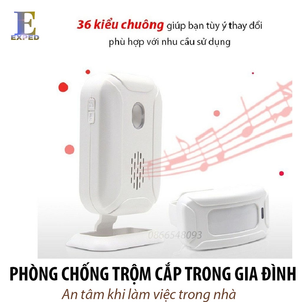 [FreeShip]Chuông báo khách, báo động chống trộm hồng ngoại không dây Cacazi KS-SF20R