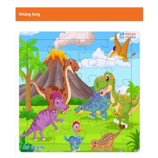 Khủng long cười - bộ tranh ghép hình 20 mảnh