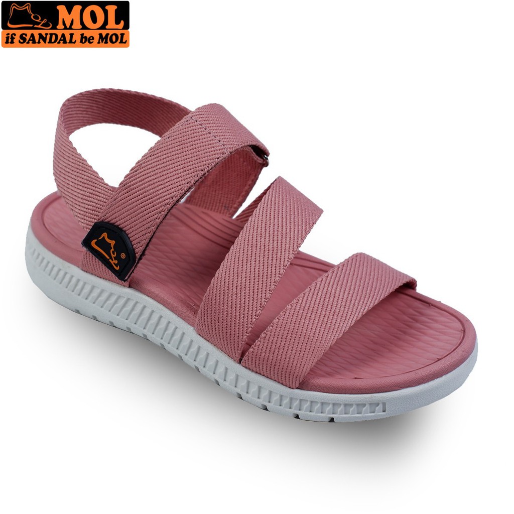 Giày sandal couple nam nữ quai ngang siêu nhẹ có quai hậu cố định cho cặp đôi mang đi học đi biển du lịch hiệu MOL MS2P