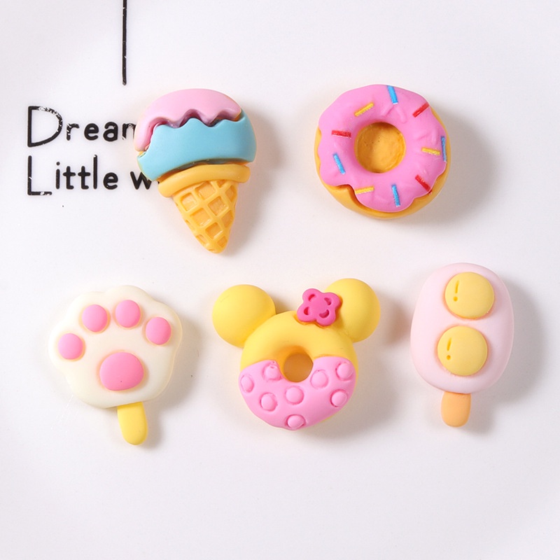 Charm Jibbitz, Sticker gắn Dép Hình Bánh Ngọt và Kem Phụ Kiện Trang Trí Ốp Điện Thoại