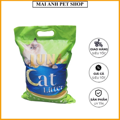 Cát Vệ Sinh Cho Mèo Thế Hệ Mới Luna Cat Litter, Cát Nhật Túi 8L, Catsme đủ mùi,vón tốt