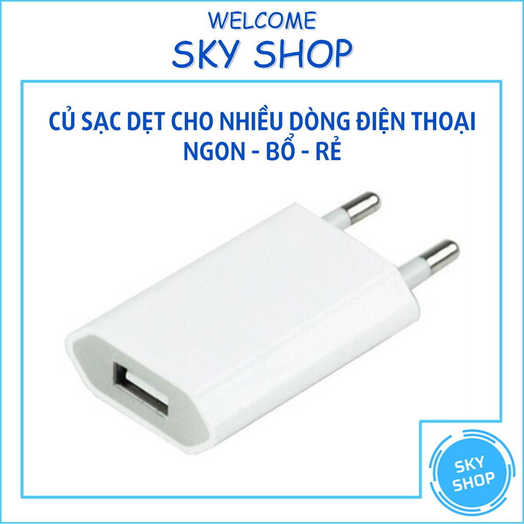 Củ Sạc IP- Cốc Sạc IPLoại Dẹt Cao Cấp