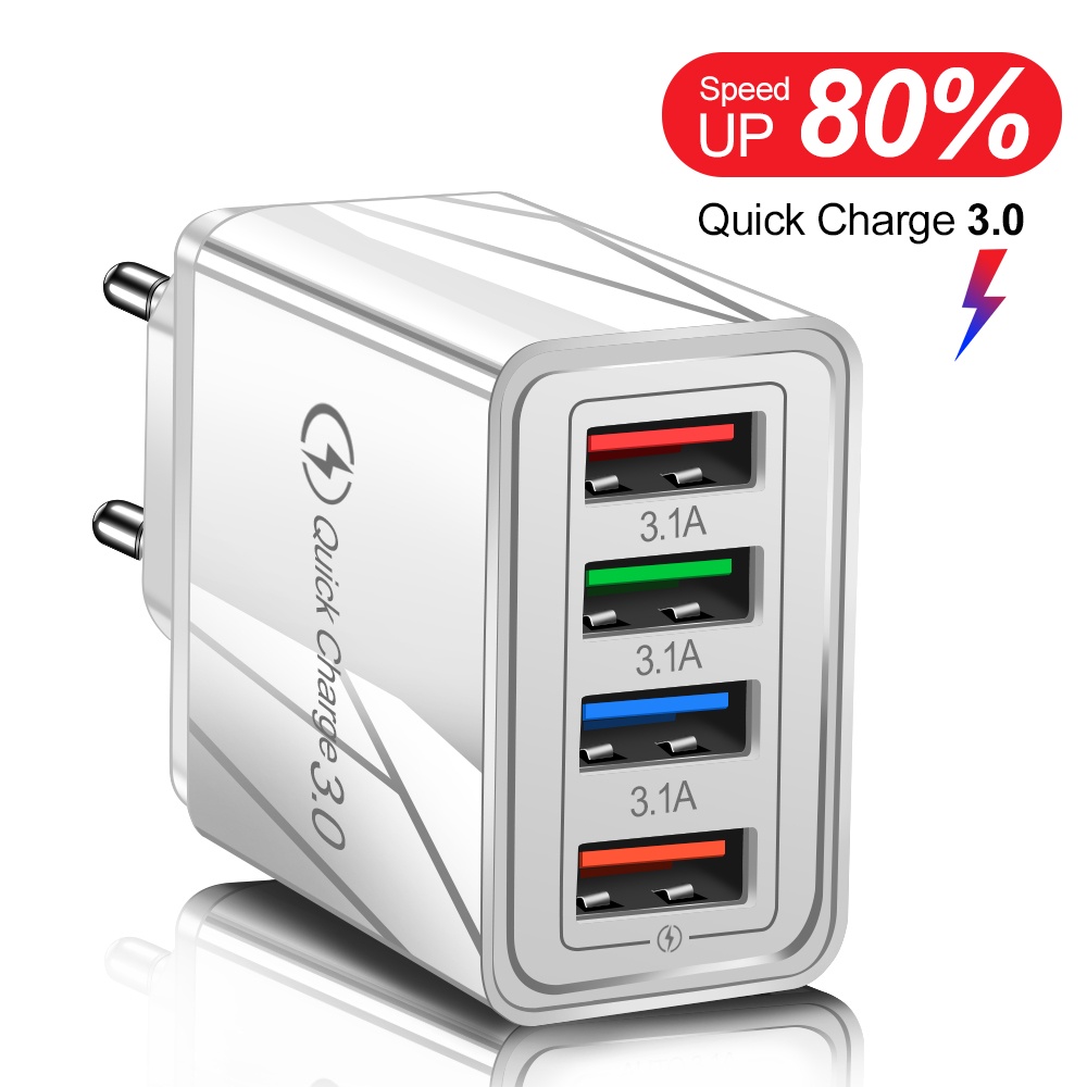 Cốc Sạc Nhanh USB 3.0 Phích Cắm EU / US Cho Điện Thoại / Máy Tính Bảng Android Type c