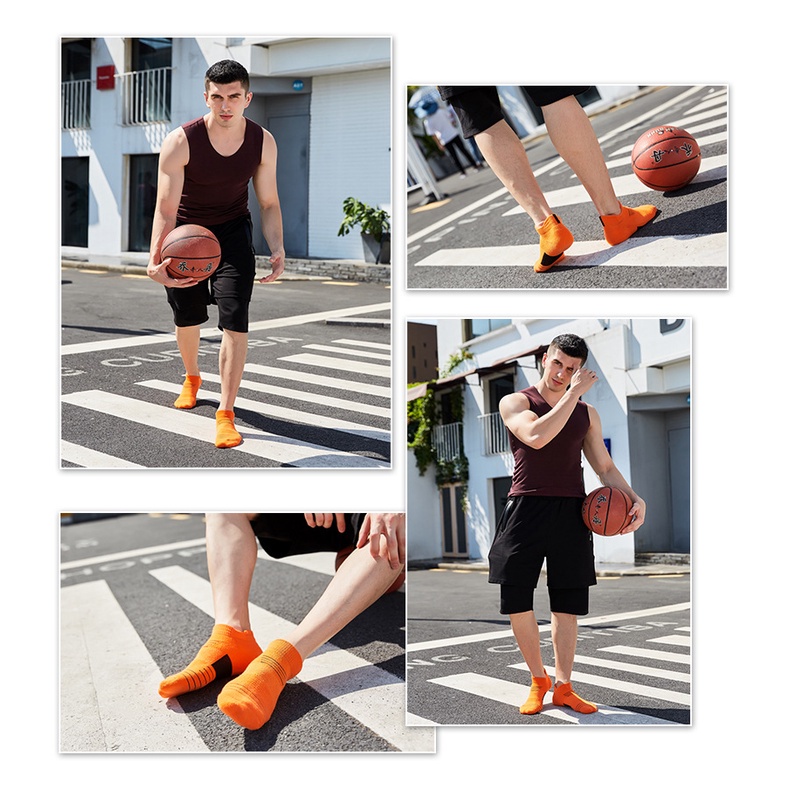 [ GYMEN ] Vớ thể thao chơi bóng rổ bóng đá cầu lông chống trượt mau khô cho nam