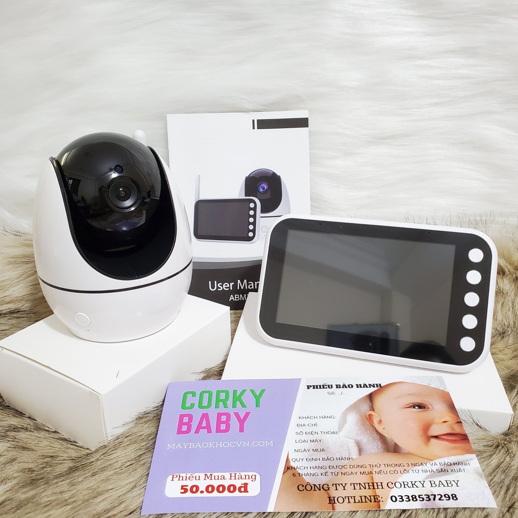 Máy báo khóc Corky Baby MBK502 Pro Max – 4.5inh. Camera xoay 360 ưu việt mới nhất 2020 !