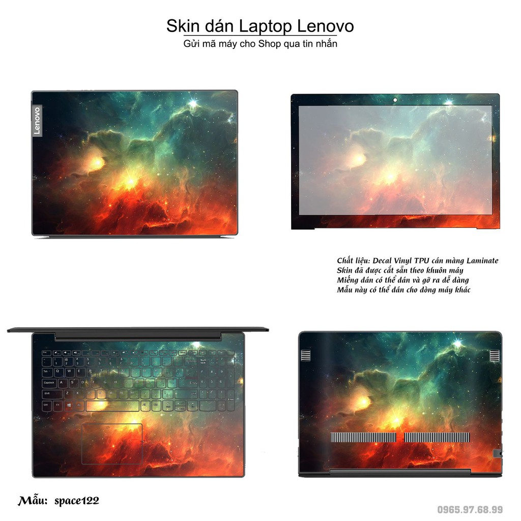 Skin dán Laptop Lenovo in hình không gian nhiều mẫu 21 (inbox mã máy cho Shop)