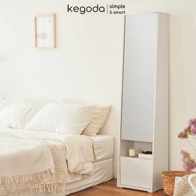 Tủ Trang Điểm Decor Có Gương Soi Toàn Thân Đứng Hack Dáng Đẹp, 2 Cánh Mở, Cao 165cm KEGODA KGD43