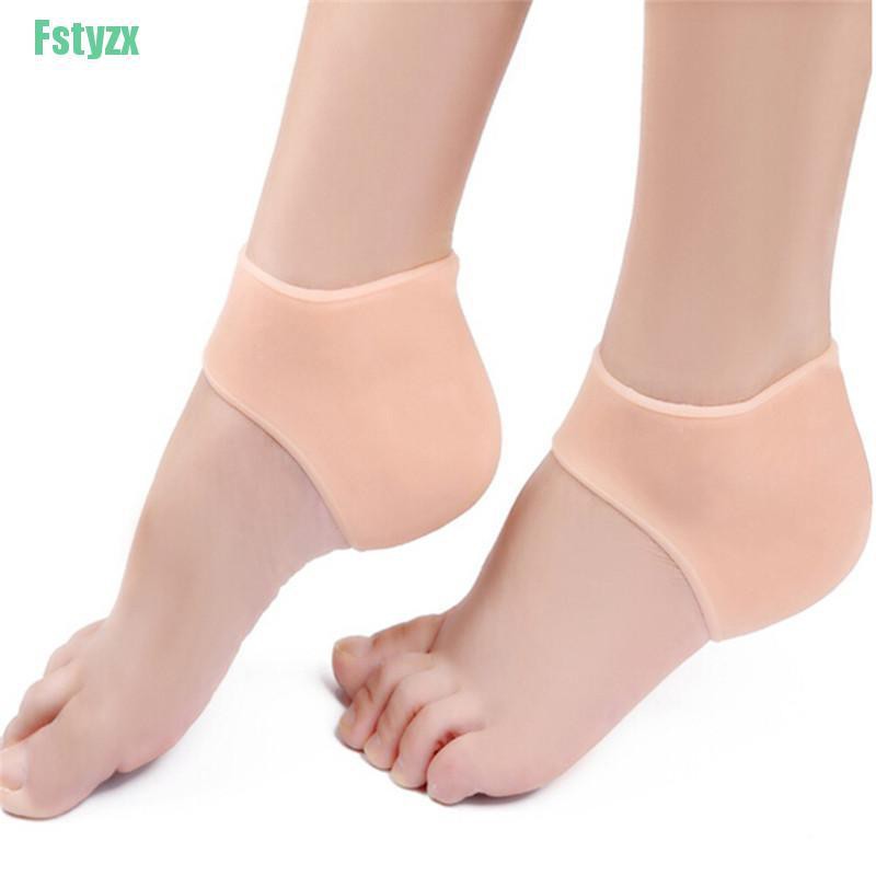 fstyzx 2 PCS Silicone Moisturizing Gel Heel Sock Cracked Foot Skin Care Protector Hot