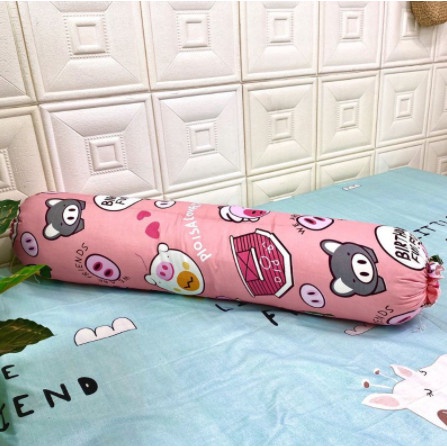 Vỏ gối ôm cotton poly (NHIỀU MẪU)ĐƯỢC CHỌN MẪU 35X105CM-heo nhí nhố