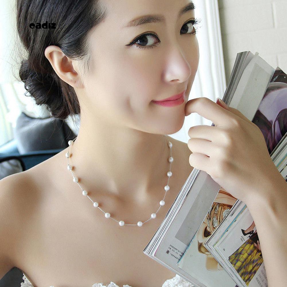 Dây chuyền hợp kim đính hạt ngọc trai giả xinh xắn