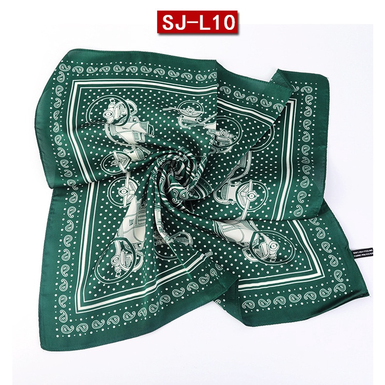 Khăn Choàng Cổ Buộc Dây Bằng Lụa In Họa Tiết Chấm Bi Thời Trang Xuân Thu 24 Giờ