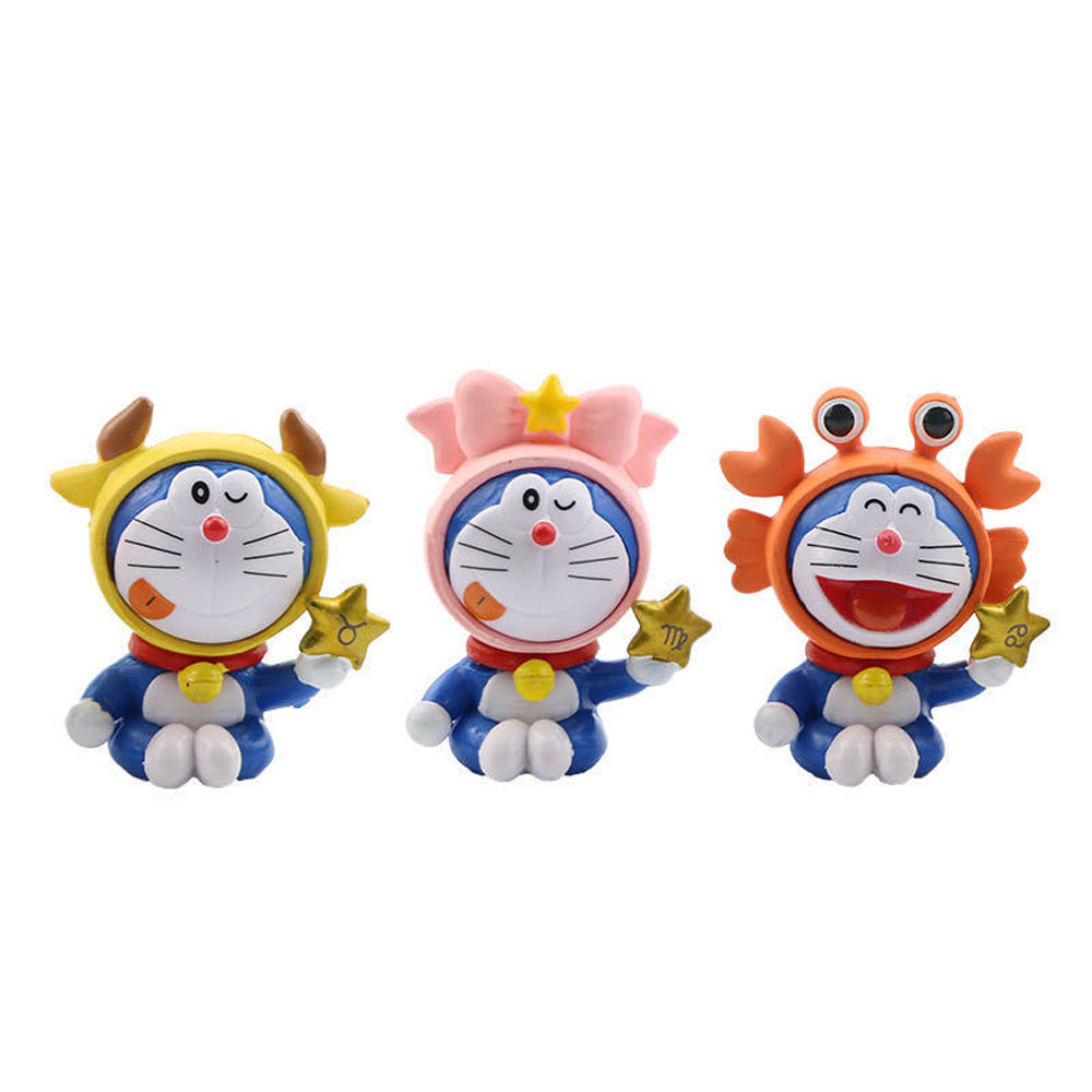 MXBEAUTY Set 12 Mô Hình Doraemon Trang Trí Đáng Yêu