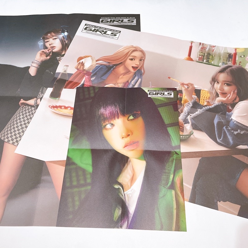*Có-Sẵn* ẢNH AESPA GIRLS POSTER GẬP FOLDED POSTER