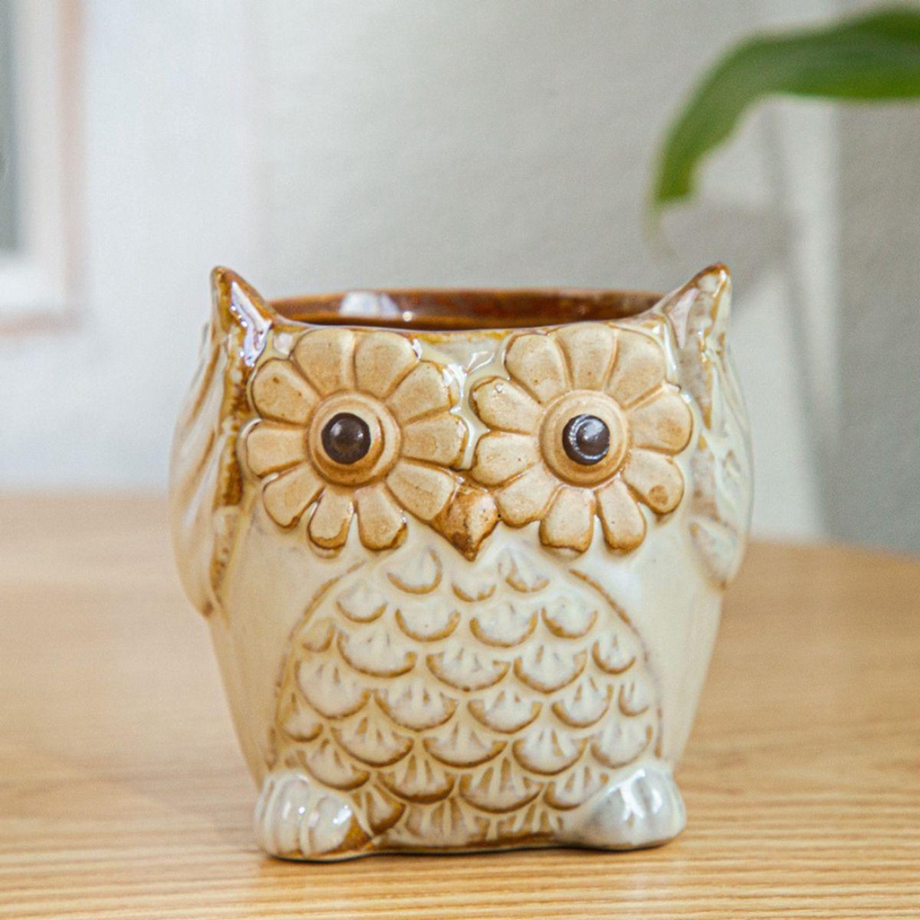 YIYU Chậu Cây Bằng Gốm Sứ Kiểu Dáng Dễ Thương Xinh Xắn