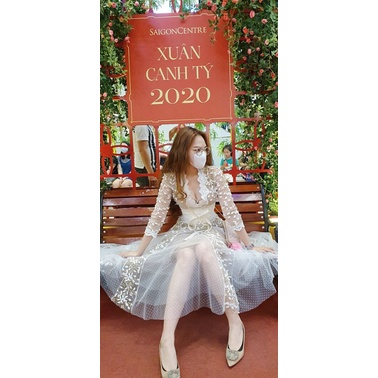 Đầm ren maxi cao cấp La Nana Store