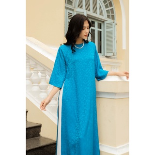 VANIA - Áo dài suông vải lụa gấm mềm (ko kèm quần)