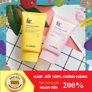 [FreeShip-Chuẩn Auth] Kem chống nắng The Saem Eco Earth Power Pink/Light (SPF 50+ PA++++)