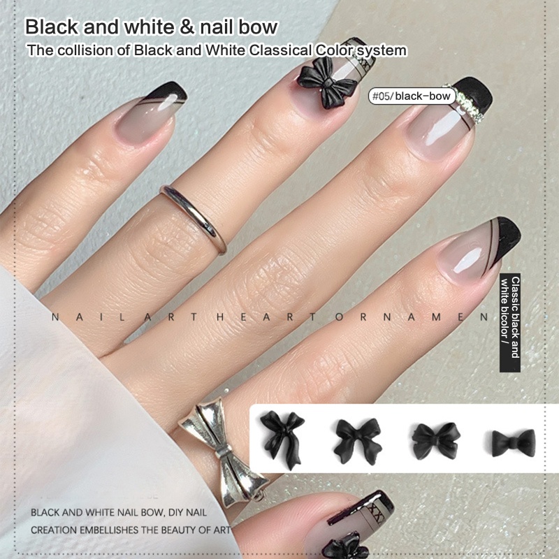 Set 50 Nơ 3D Bằng Nhựa Dùng Trang Trí Móng Tay Nghệ Thuật DIY