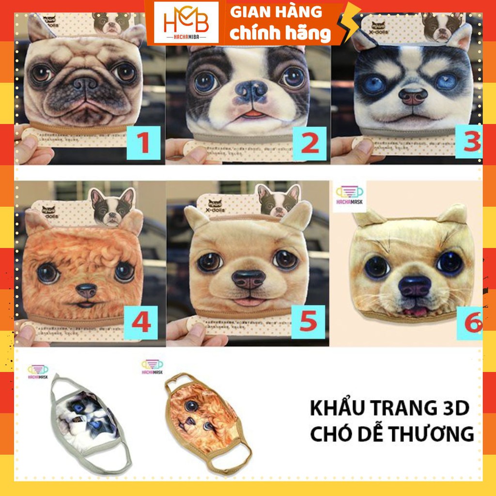 Khẩu Trang 3D Chó Độc Nhất Tại Việt Nam