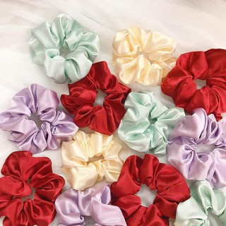 Dây Cột Tóc Vải Scrunchies Phi Bóng Màu Xinh HOT TREND