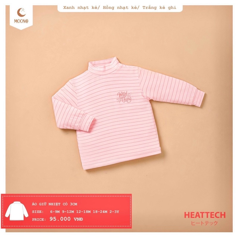Áo nhiệt cổ 3p Heattech cho bé 6-9m -2,3Y