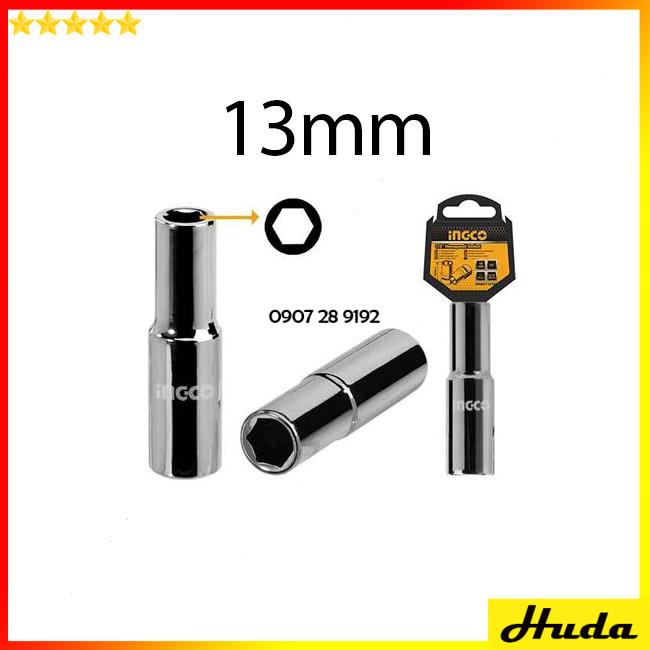 Đầu tiếp tuýp lục giác 1/2 inch đủ kích cỡ Ingco đầu khẩu thép Cr-V siêu cứng chống rỉ sét mở bulong ốc