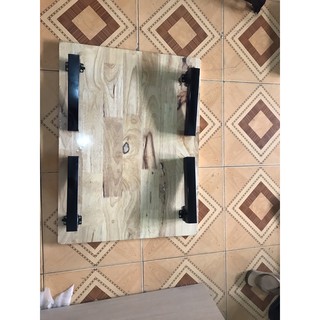 Bàn xếp vân gỗ 40*80*35 Chân sắt gấp