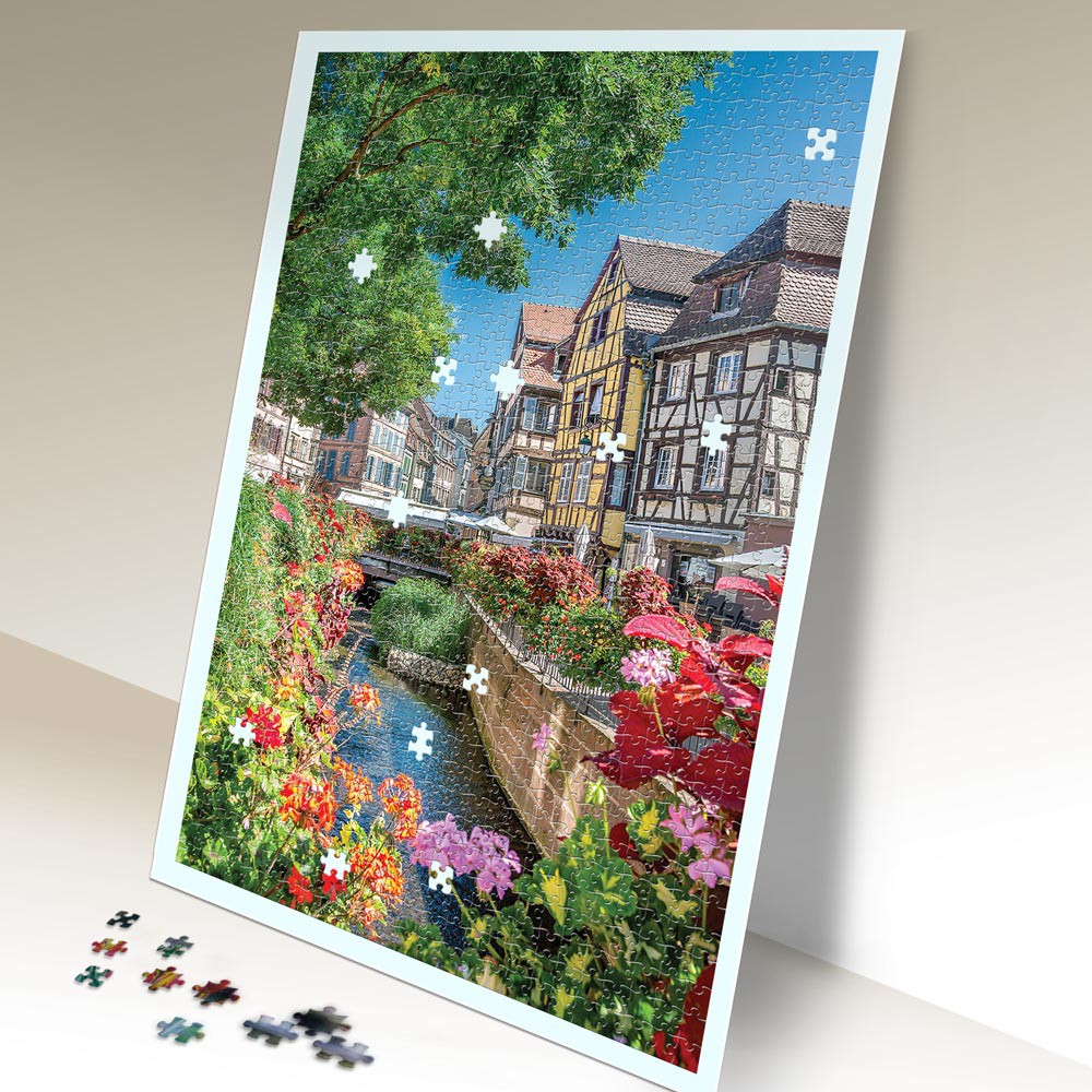 Bộ tranh xếp hình jigsaw puzzle 925 mảnh ghép của liên kết mua- Colmar, Pháp (50x74cm)