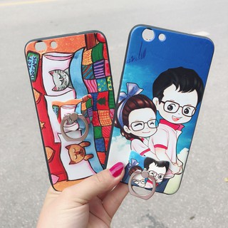 Ốp lưng Oppo A33 (Neo 7) A37 (Neo 9) F1s A59 A71/ A83 in hình nổi 3d Kèm Iring đáng yêu