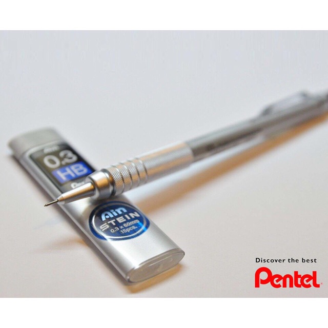 Bút Chì Kim Bấm Kỹ Thuật Pentel Graphgear 500 PG513/ 515/ 517 | Vỏ Ngoài Inox Cao Cấp Không Han Gì| Họa Cụ Chuyên Nghiệp