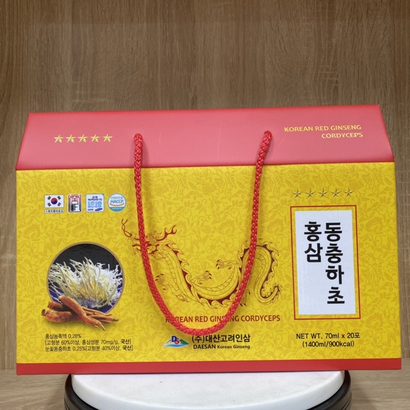 Nước Hồng Sâm Đông Trùng Hạ Thảo Daesan Hàn Quốc Hộp 70ml X 20 Gói Bổ Sung Năng Lượng Cho Cơ Thể