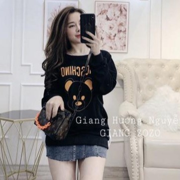 [Mã FAMANU82 giảm 10% đơn 0đ] áo nỉ dài tay in đầu chú gấu chữ mos
