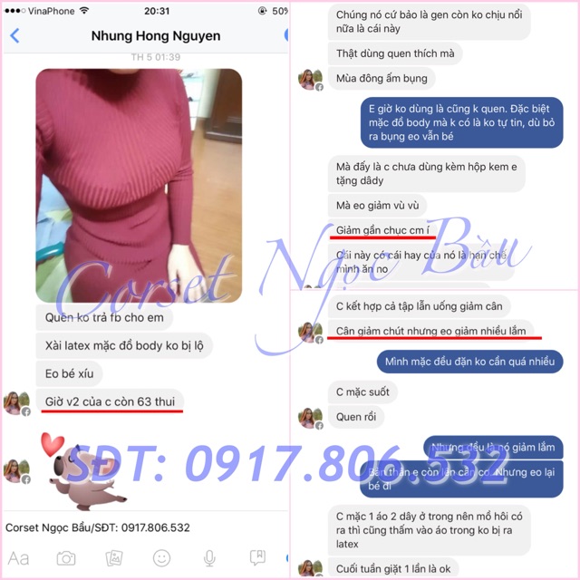 Latex SIÊU SIẾT GIẢM BỤNG MỠ VÀ EO cao su 100% (Corset Ngọc Bầu) | BigBuy360 - bigbuy360.vn