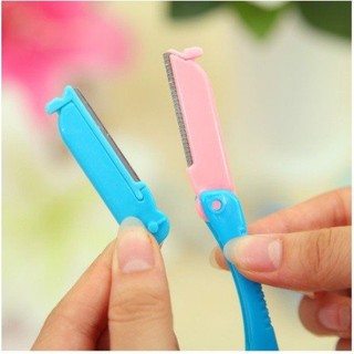 Dao cạo lông mày Vie Beaute Ailin 2 lưỡi Inox không rỉ gấp gọn tiện lợi