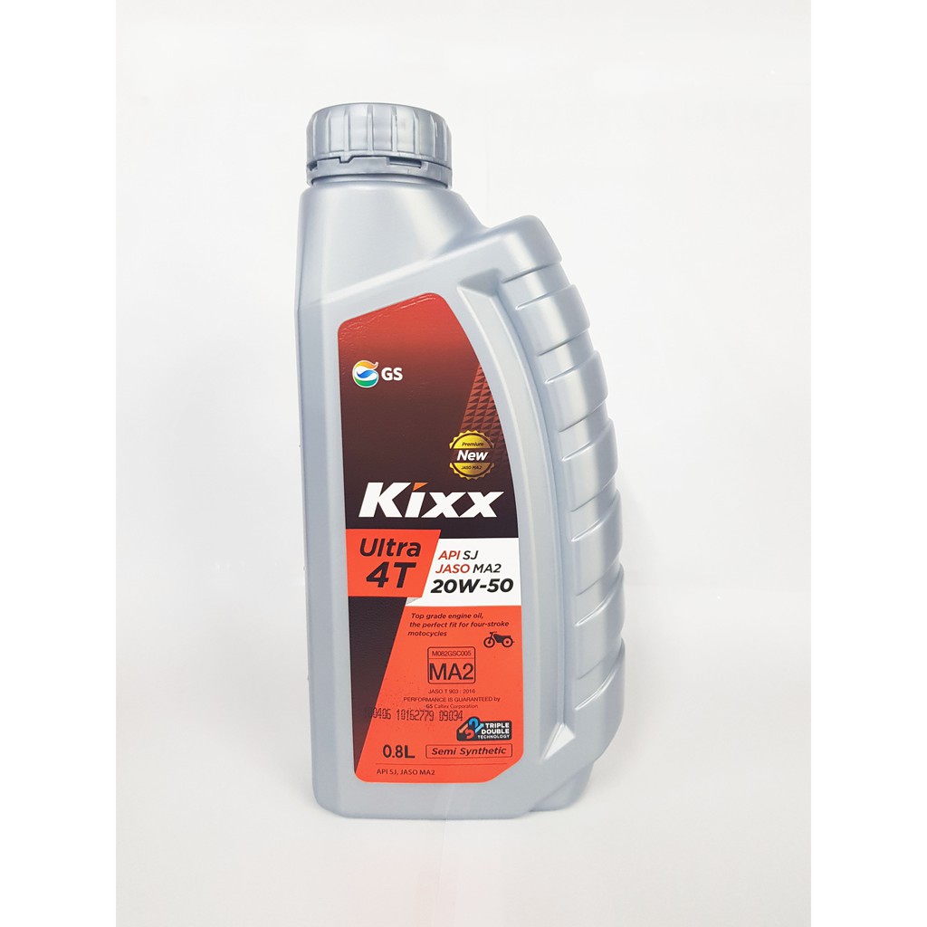 [Combo 12 chai 0.8L] Nhớt xe số bán tổng hợp Kixx Ultra 20w50 SJ