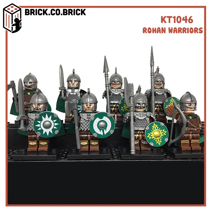 Lord of the Rings Rohan Warriors KT1046 Đồ Chơi  Lính Trung Cổ COMBO 8 Nhân Vật