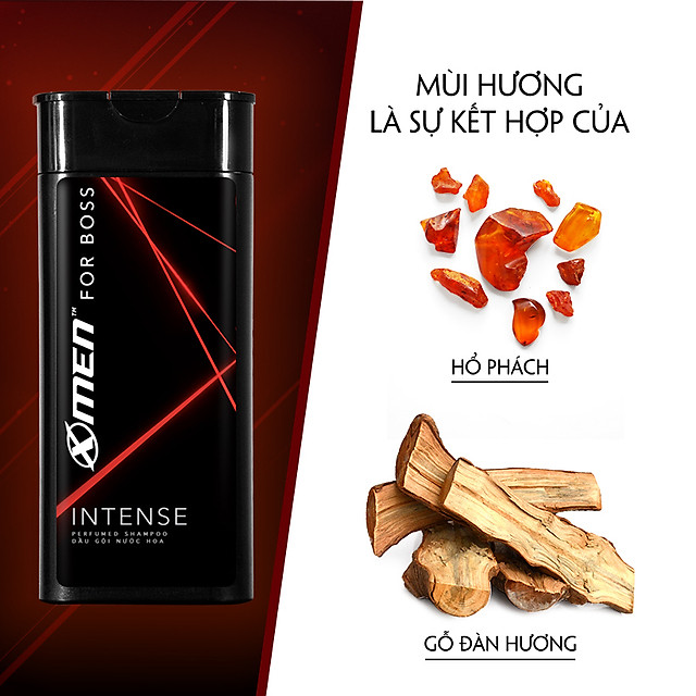 Dầu gội nước hoa X-Men For Boss Intense - Mùi hương trầm đầy nội lực 380g