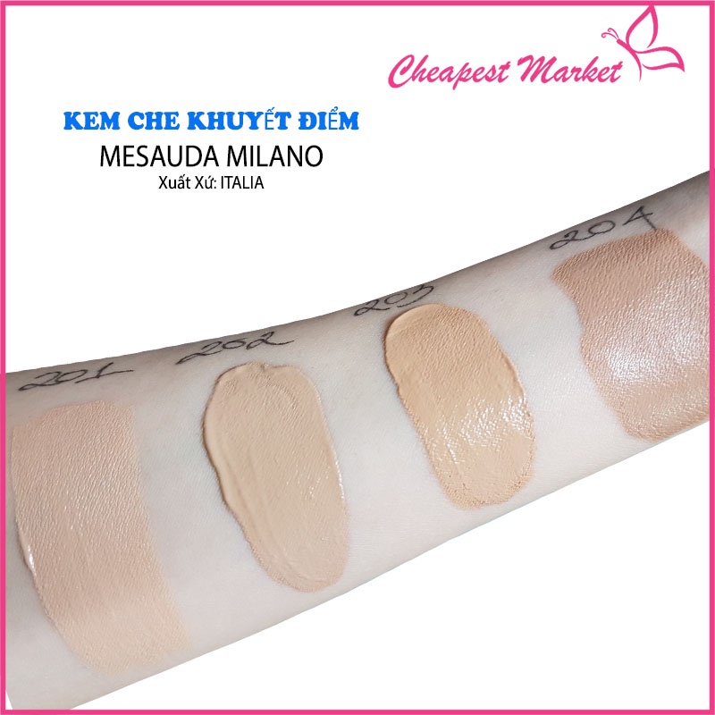 Kem Che Khuyết Điểm MESAUDA Tech Touch Concealer Lâu Trôi, Độ Che Phủ Cao, Chống Nắng