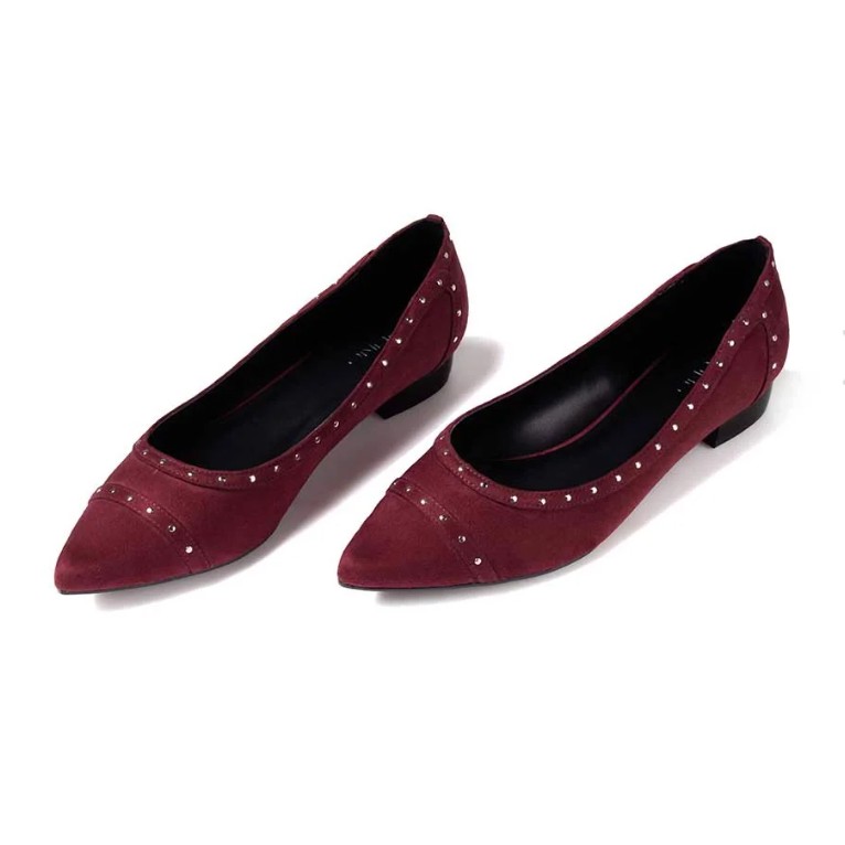 Giày Juno đỏ đô size 38