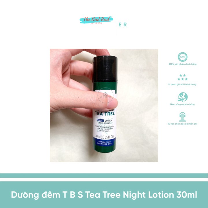 [Mã giảm giá] Dưỡng đêm The Body Shop Tea Tree Night Lotion 30mL