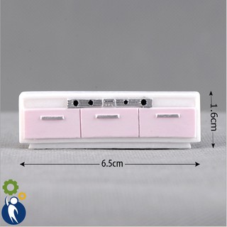 Tủ tivi 6.5x1.6cm, mô hình mini trang trí