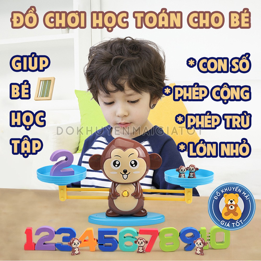 Đồ chơi giáo dục - cân bằng toán học khỉ con/heo con thông minh - Đồ khuyến mãi giá tốt P002