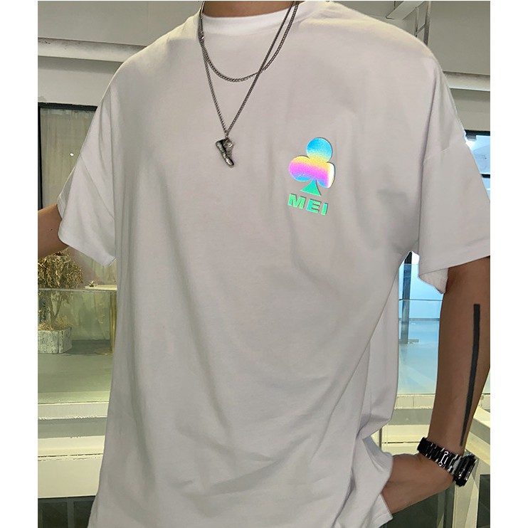 Áo thun phản quang lá bài cực chất bản to và bản nhỏ