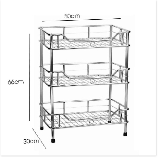 Kệ chén bát inox 3 tầng dài 50cm