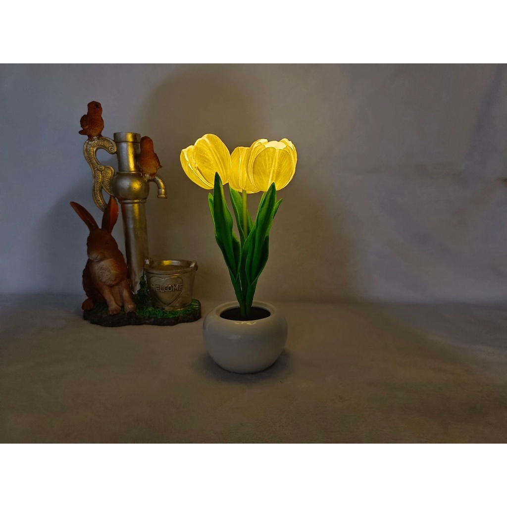 Đèn ngủ hoa tulip trang trí để bàn , phòng ngủ cực đẹp