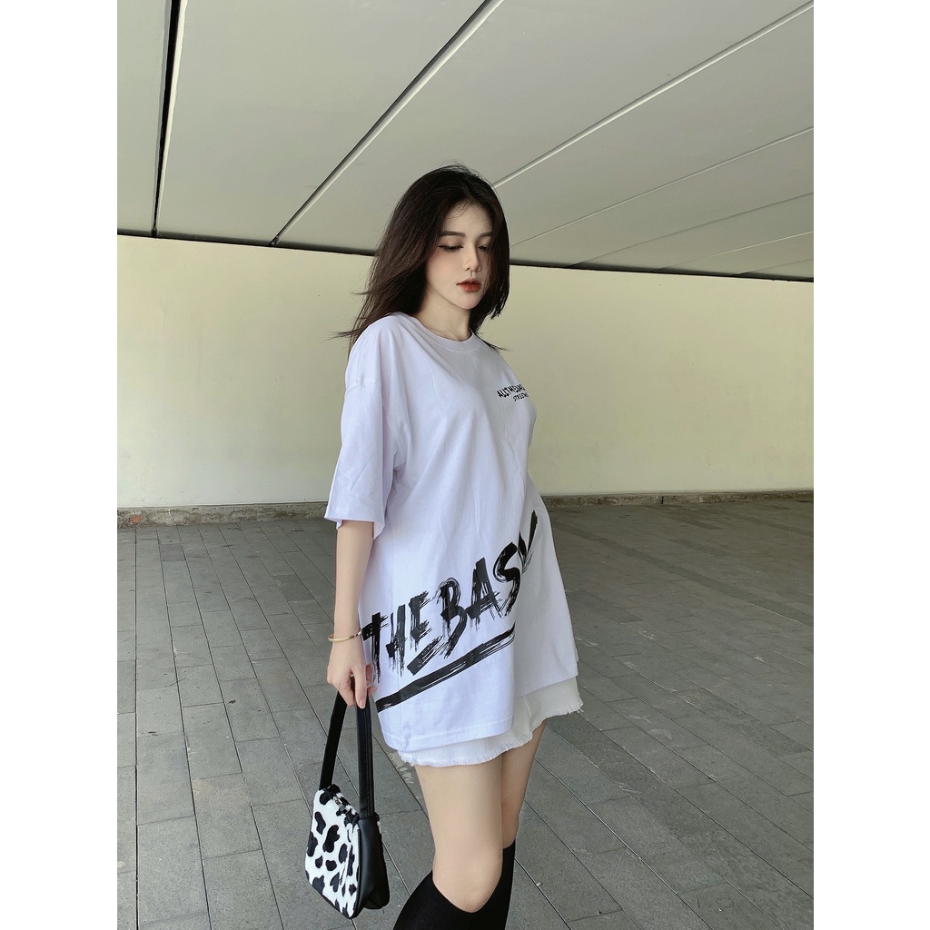 Áo thun 100% cotton, form rộng local brand All The Basic - Brushing Tee - Trắng